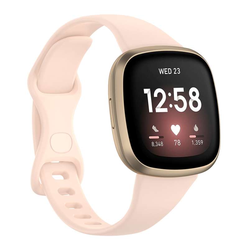 For Fitbit Versa 4 / Versa 3 / Sense Universal TPU Watch Band, Size:L(White)