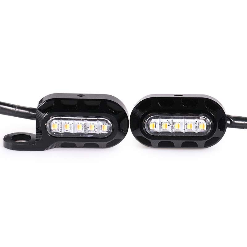 HP-Z058 Motorcycle Modified Rearview Mirror LED Turn Signal Light for Harley Sportsters XL 883 / 120