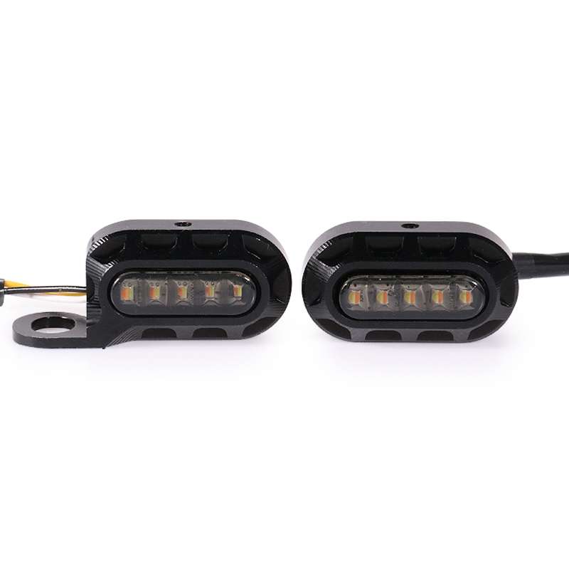 HP-Z058 Motorcycle Modified Rearview Mirror LED Turn Signal Light for Harley Sportsters XL 883 / 120