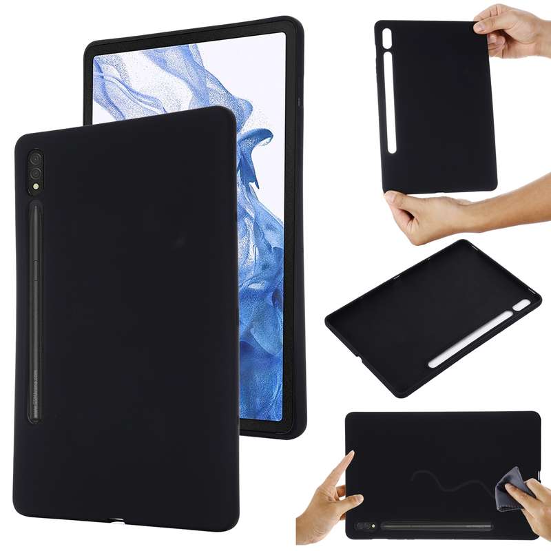 For Samsung Galaxy Tab S8 / S7 Pure Color Liquid Silicone Shockproof Tablet Case(Green)