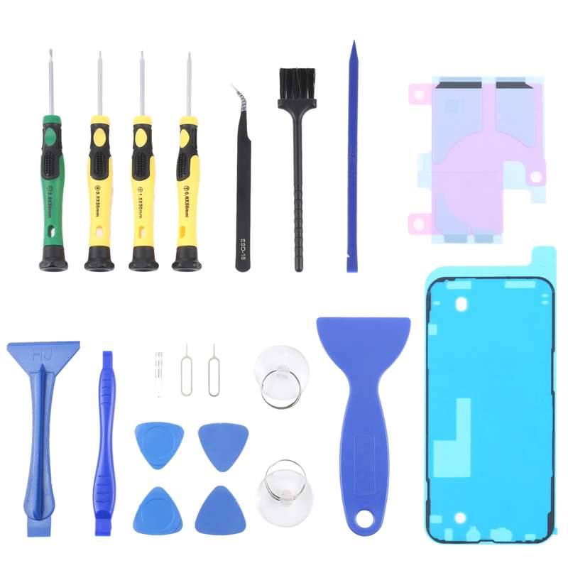 JIAFA JF-8182 21 in 1 Battery Adhesive + LCD Frame Waterproof Adhesive + Repair Tool Set For iPhone