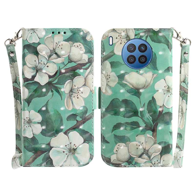 For Huawei nova 8i / Honor 50 3D Colored Horizontal Flip Leather Phone Case(Heart Panda)