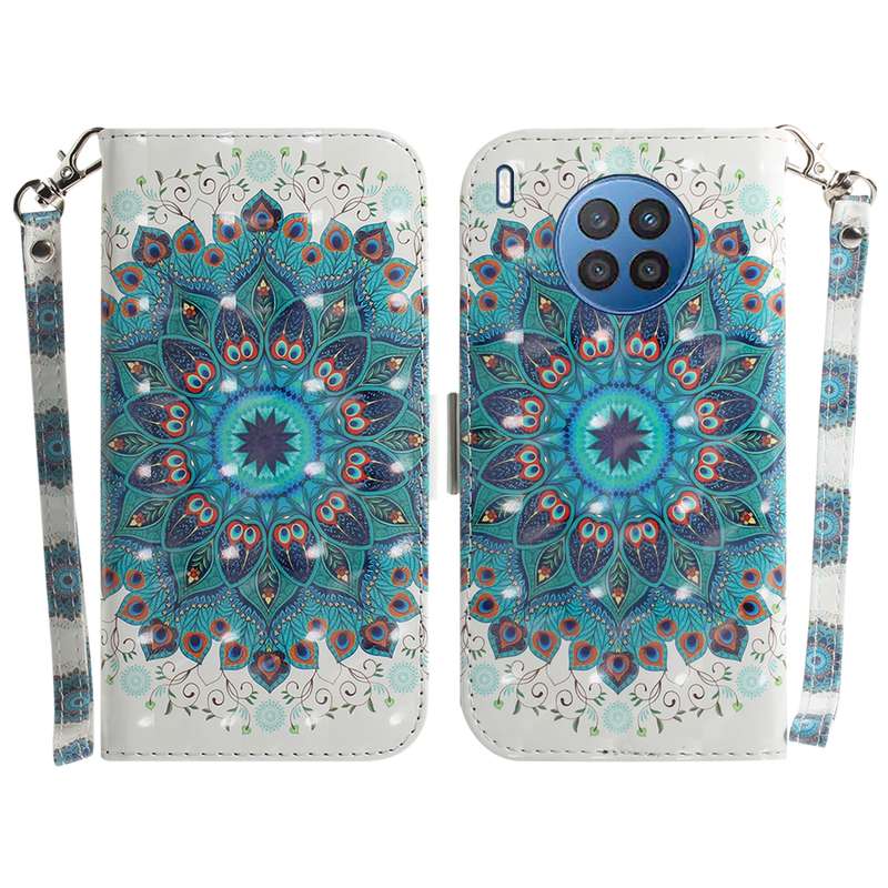For Huawei nova 8i / Honor 50 3D Colored Horizontal Flip Leather Phone Case(Heart Panda)