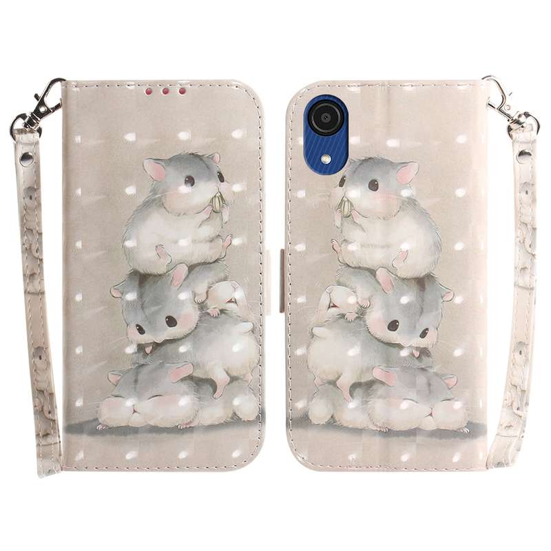 For Samsung Galaxy A03 Core 3D Colored Horizontal Flip Leather Phone Case(Squirrels)