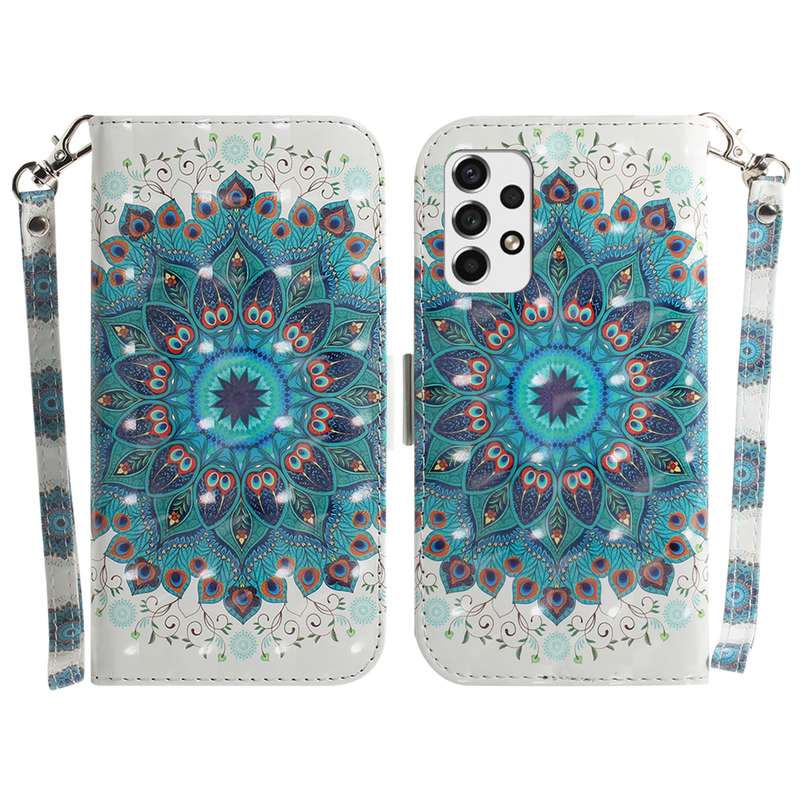 For Samsung Galaxy A33 5G 3D Colored Horizontal Flip Leather Phone Case(Magnolia)
