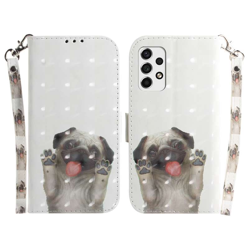 For Samsung Galaxy A53 5G Painted Pattern Horizontal Flip Leather Phone Case(Sunflower)