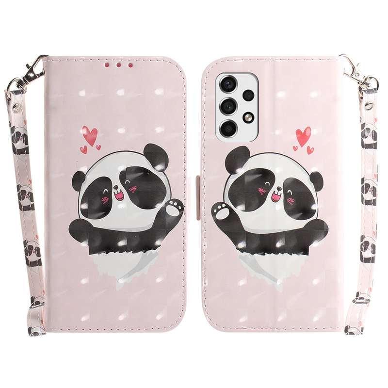 For Samsung Galaxy A33 5G 3D Colored Horizontal Flip Leather Phone Case(Magnolia)