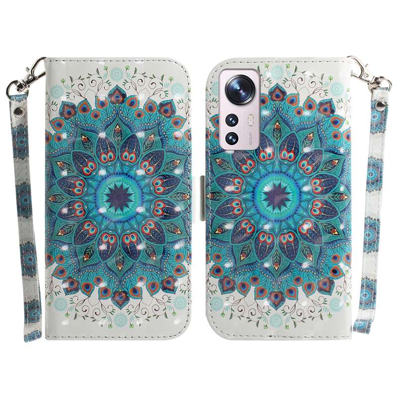 For Xiaomi 12 / 12X 3D Colored Horizontal Flip Leather Phone Case(Magnolia)