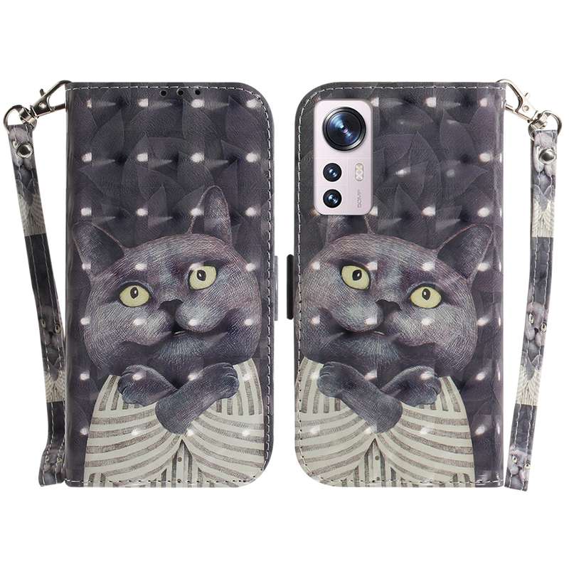 For Xiaomi 12 / 12X 3D Colored Horizontal Flip Leather Phone Case(Magnolia)