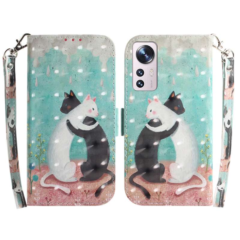 For Xiaomi 12 / 12X 3D Colored Horizontal Flip Leather Phone Case(Magnolia)