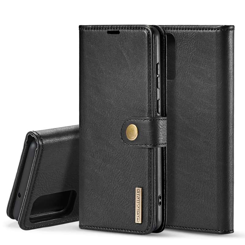 For Galaxy S20 DG.MING Crazy Horse Texture Flip Detachable Magnetic Leather Case with Holder & Card