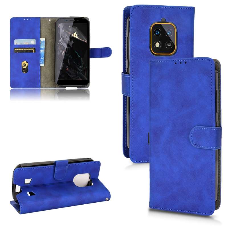 For Oukitel WP18 Skin Feel Magnetic Flip Leather Phone Case(Black)