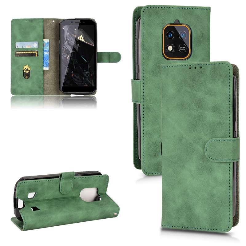 For Oukitel WP18 Skin Feel Magnetic Flip Leather Phone Case(Black)