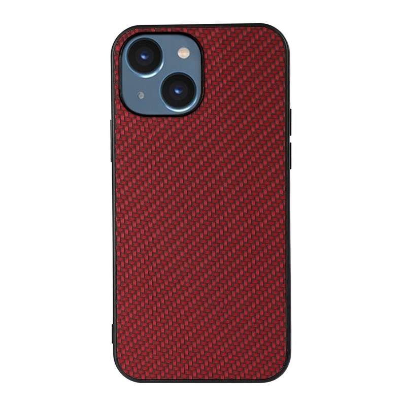 For iPhone 14 Carbon Fiber Texture Phone Case (Black)