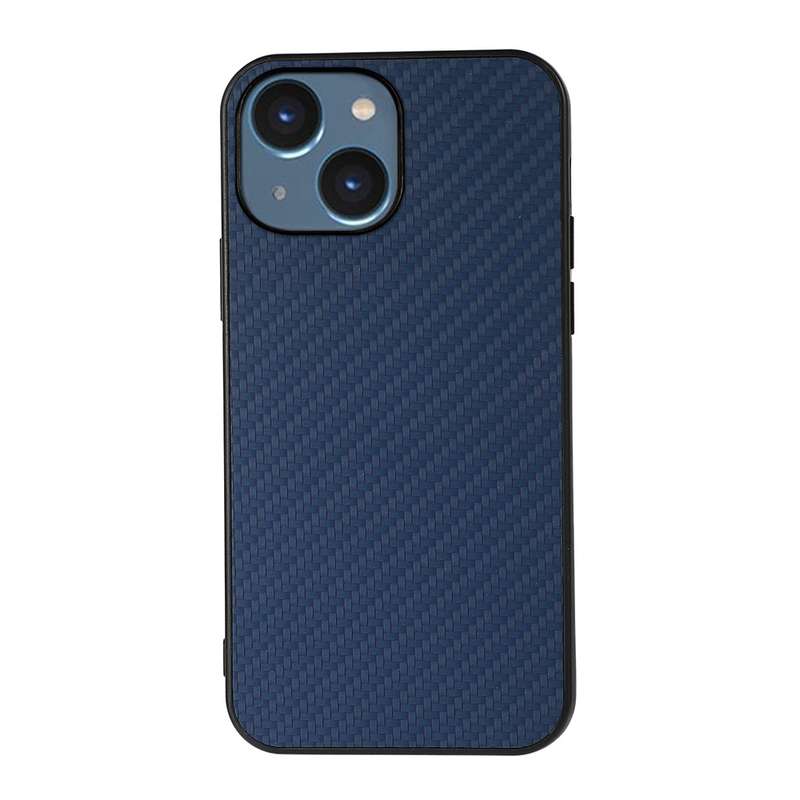 For iPhone 14 Carbon Fiber Texture Phone Case (Black)