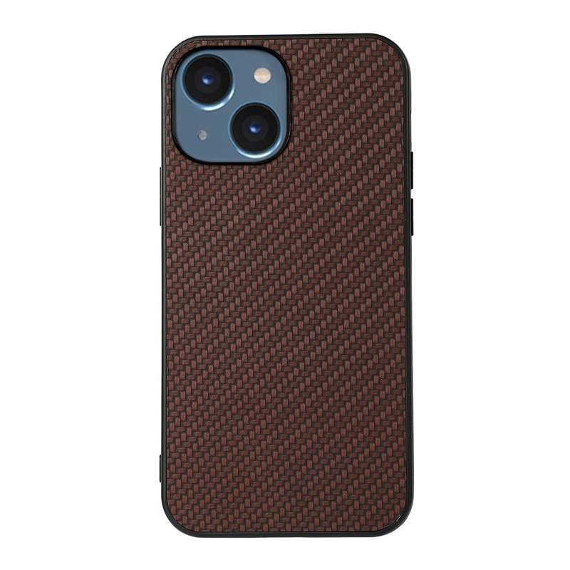 For iPhone 14 Carbon Fiber Texture Phone Case (Black)