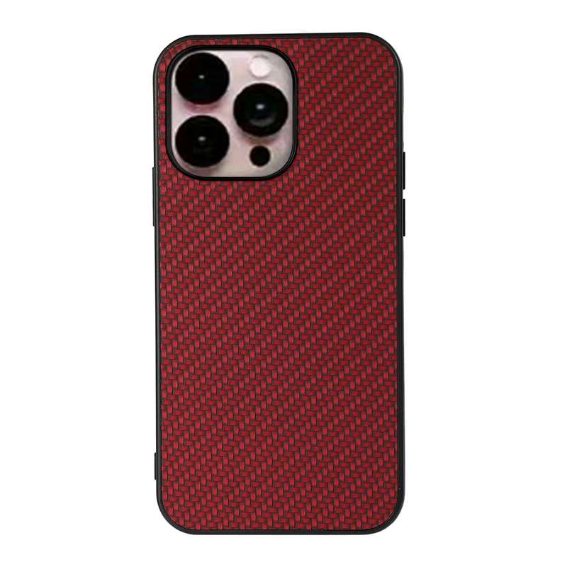 For iPhone 14 Carbon Fiber Texture Phone Case (Black)