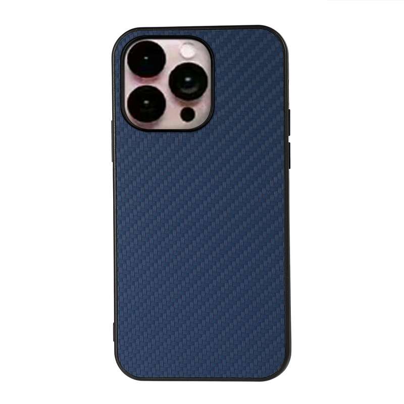 For iPhone 14 Carbon Fiber Texture Phone Case (Black)