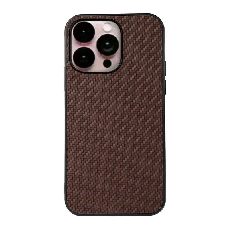 For iPhone 14 Pro Max Carbon Fiber Texture Phone Case (Black)