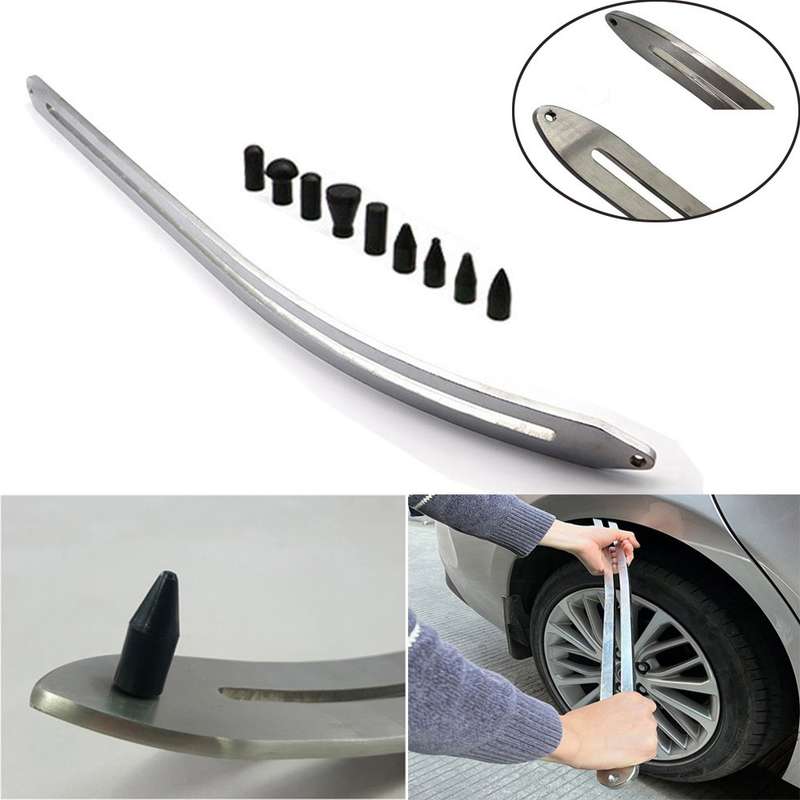 N8 10 in 1 Car Paintless Dent Removal Fender Damage Repair Puller Lifter Arc Crowbar Tools Hook Rods