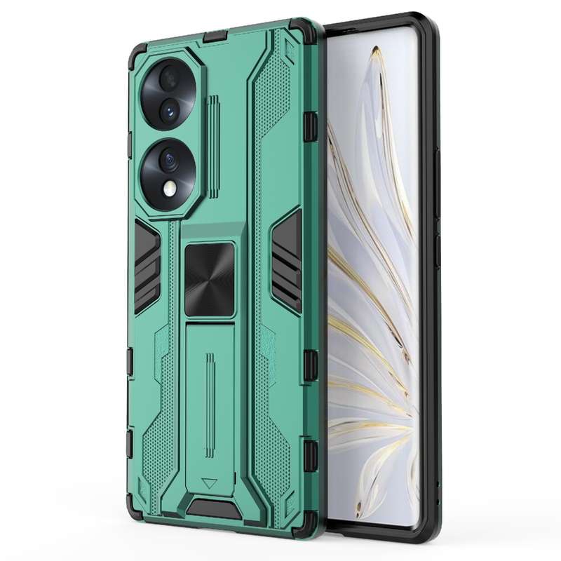 For Samsung Galaxy A73 5G Armor Warrior Shockproof PC + TPU Phone Case(Coffee)