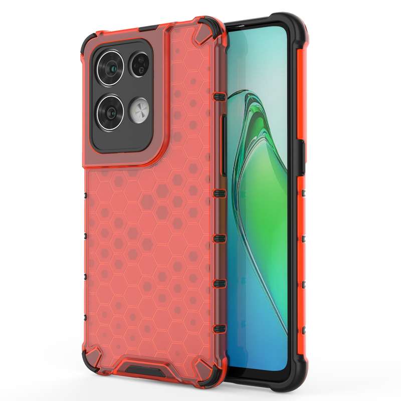 For OPPO Reno8 Pro+ Shockproof Honeycomb PC + TPU Phone Case(Green)