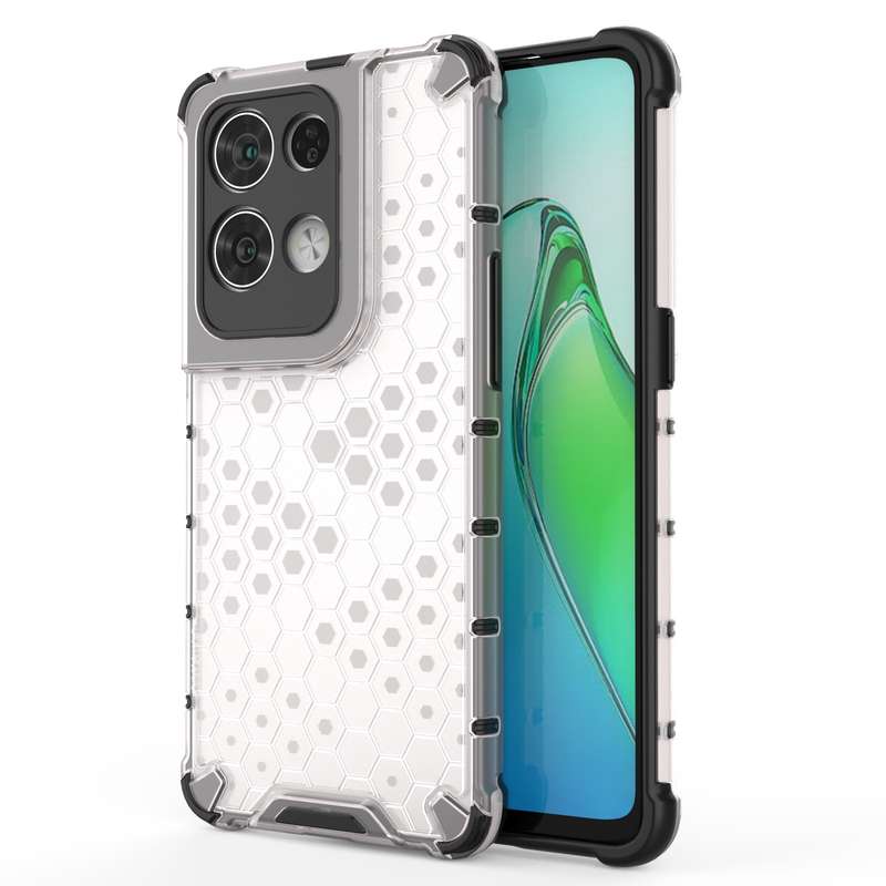 For OPPO Reno8 Pro+ Shockproof Honeycomb PC + TPU Phone Case(Green)