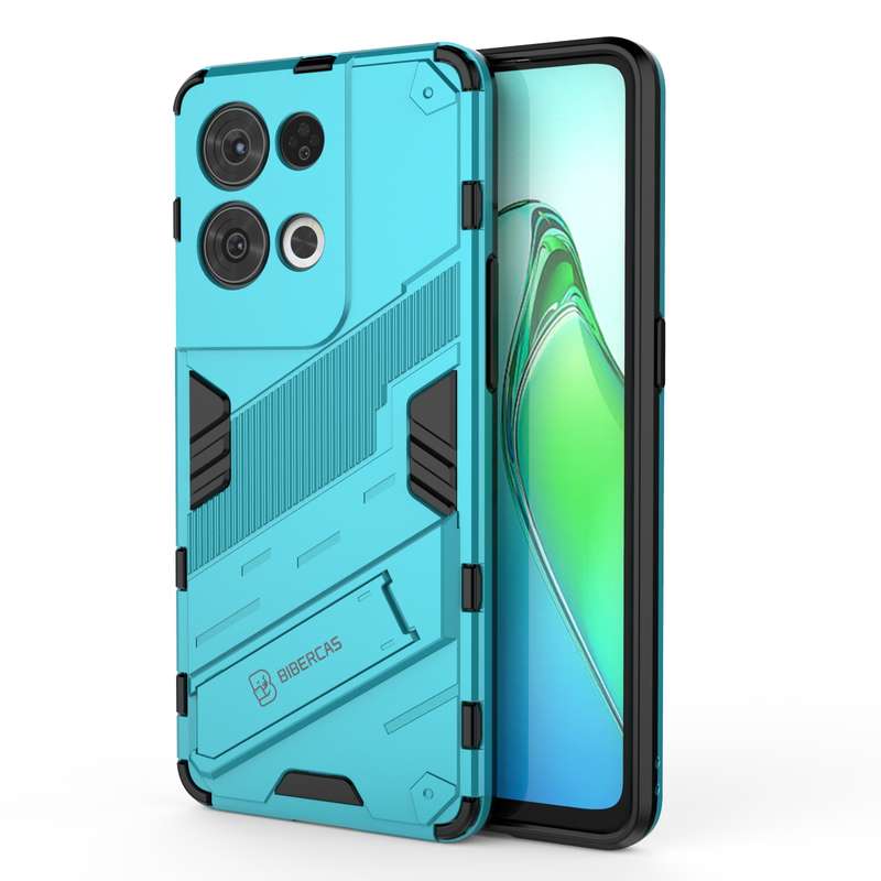 For OPPO Reno8 Pro Punk Armor 2 in 1 PC + TPU Shockproof Phone Case with Invisible Holder(Orange)