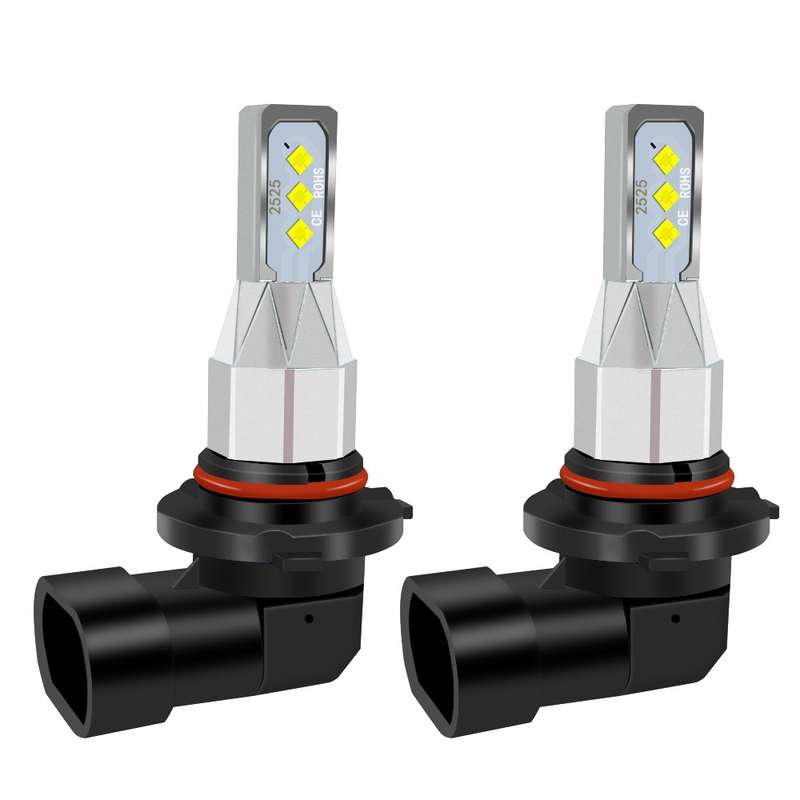 1 Pair 9006 DC 12V-24V 12W 1800LM Car LED Fog Light(Yellow Light)