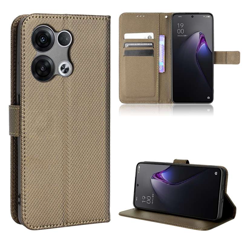 For OPPO Reno8 Pro Diamond Texture Leather Phone Case(Black)