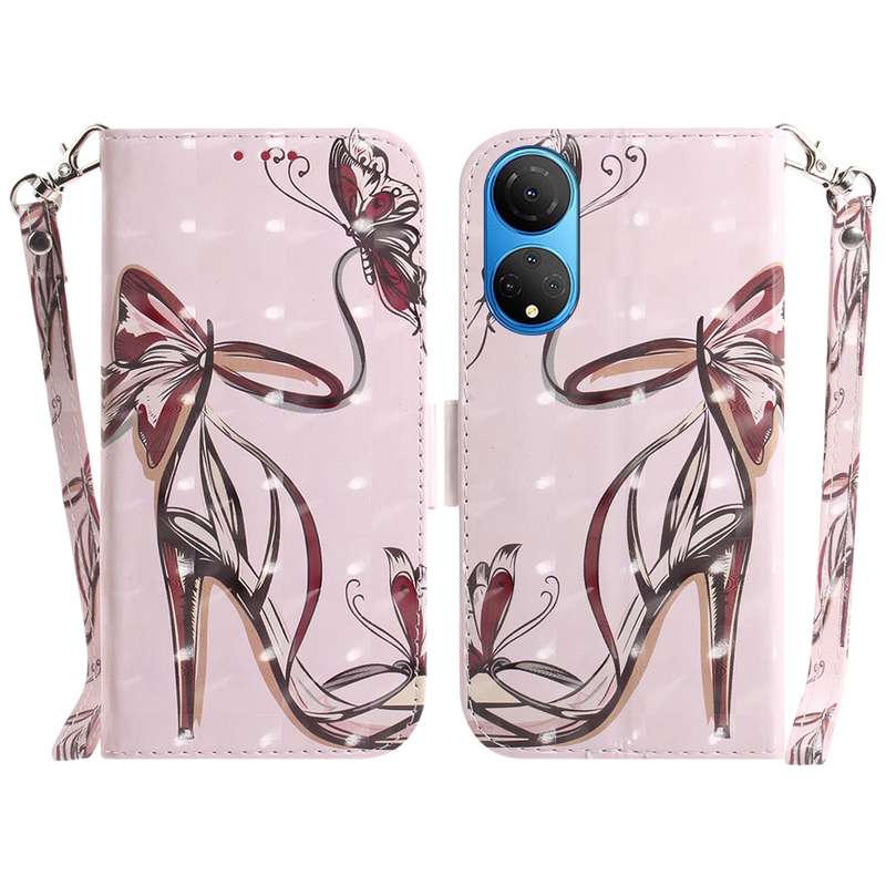 For Honor X7 3D Colored Horizontal Flip Leather Phone Case(Magnolia)