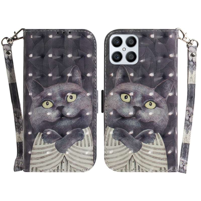 For Honor X7 3D Colored Horizontal Flip Leather Phone Case(Magnolia)