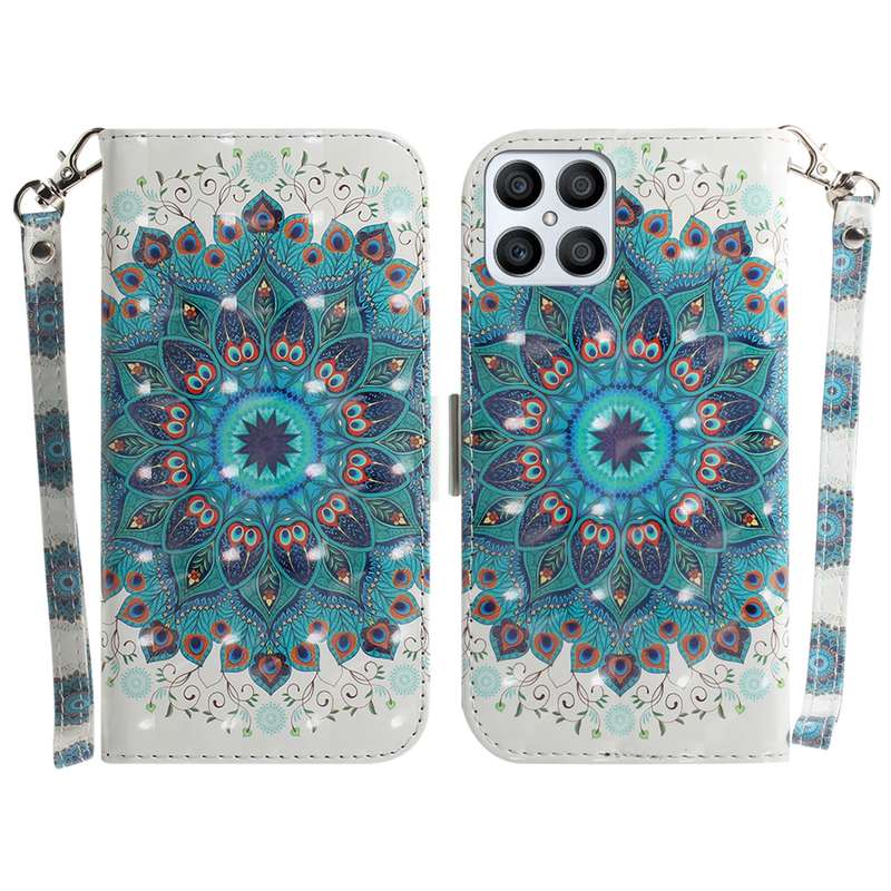 For Honor X7 3D Colored Horizontal Flip Leather Phone Case(Magnolia)