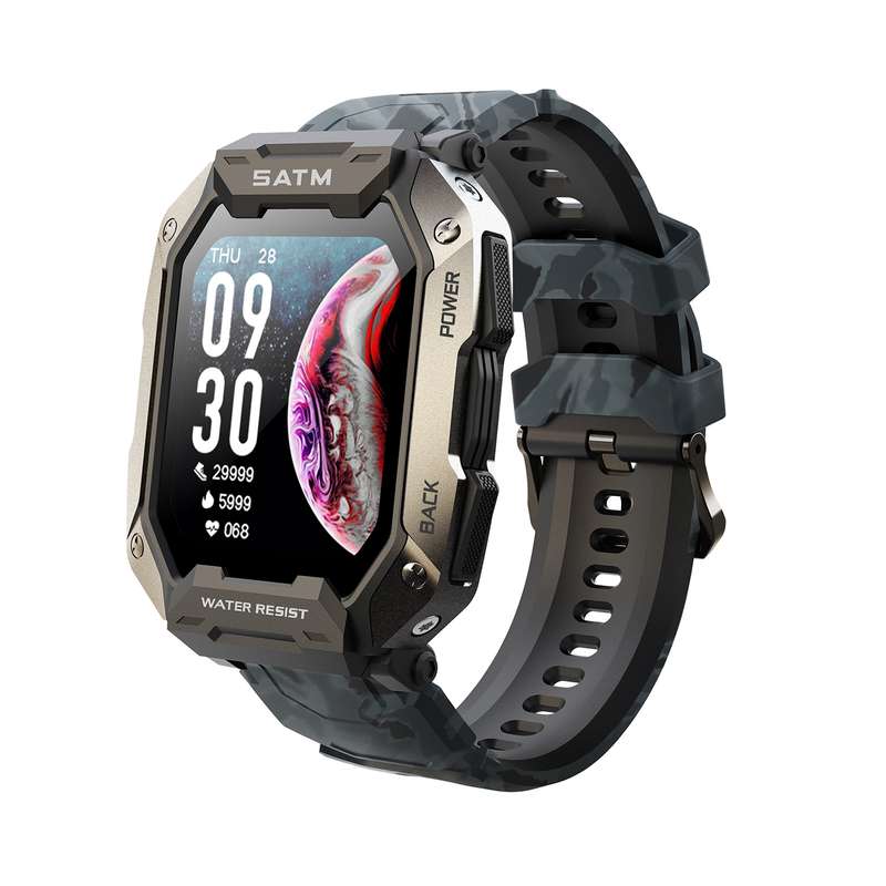 C20 1.71 inch TFT HD Screen Smart Watch, Support Heart Rate Monitoring/Blood Oxygen Monitoring(Black