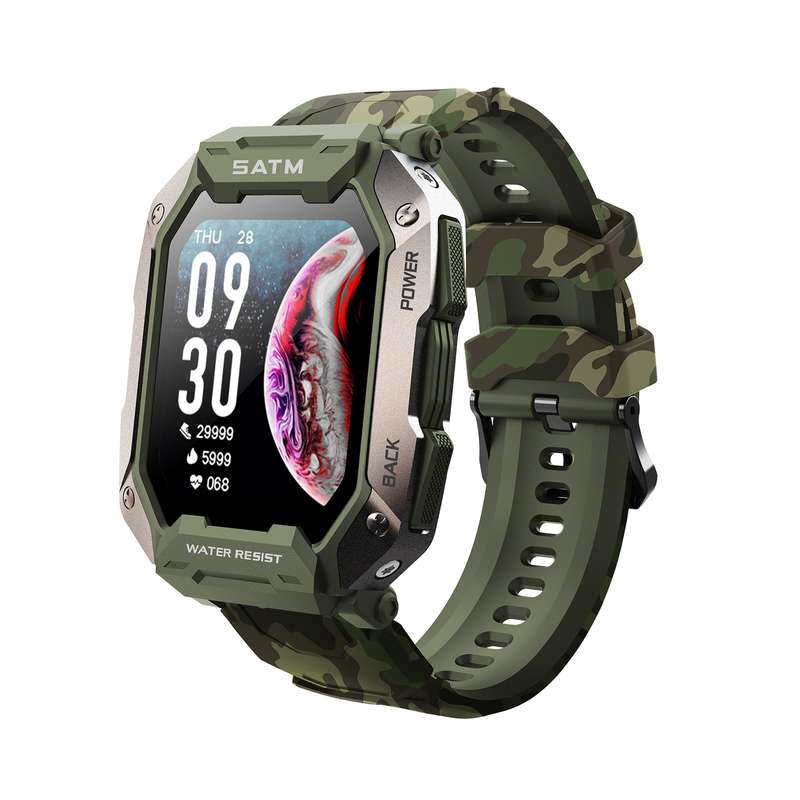 C20 1.71 inch TFT HD Screen Smart Watch, Support Heart Rate Monitoring/Blood Oxygen Monitoring(Black