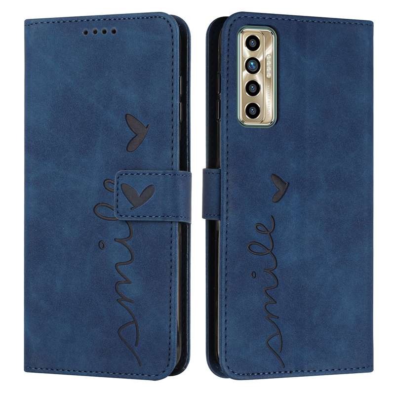 For Tecno Camon 17 Pro/Camon 17P Skin Feel Heart Pattern Leather Phone Case(Brown)