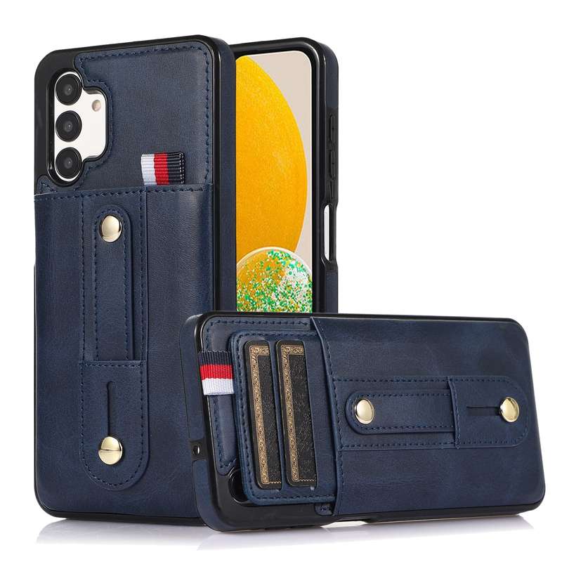 For Samsung Galaxy A73 5G Wristband Kickstand Wallet Leather Phone Case(Brown)