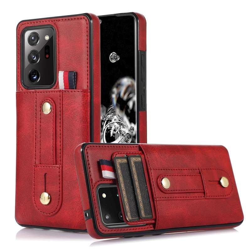 For Samsung Galaxy Note9 Wristband Kickstand Wallet Leather Phone Case(Black)