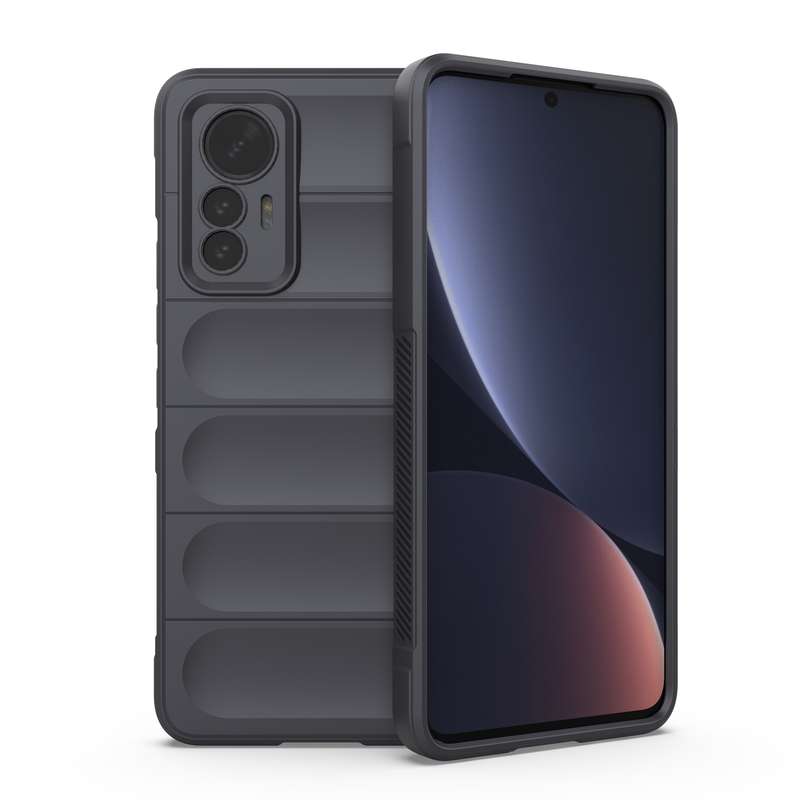 For Xiaomi 12 Lite Magic Shield TPU + Flannel Phone Case(Black)