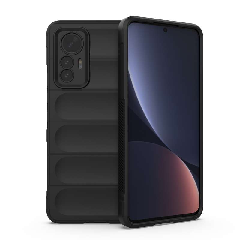 For Xiaomi 12 Lite Magic Shield TPU + Flannel Phone Case(Black)