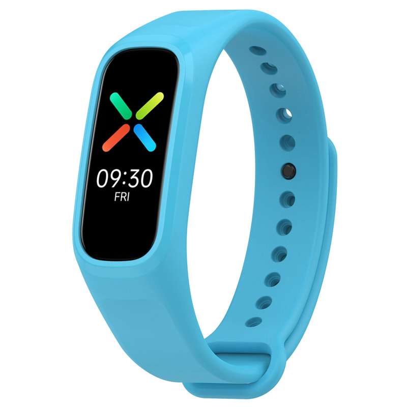 For OPPO Band Vitality Edition Waterproof Sweatproof Solid Color Watch Band(Blue)