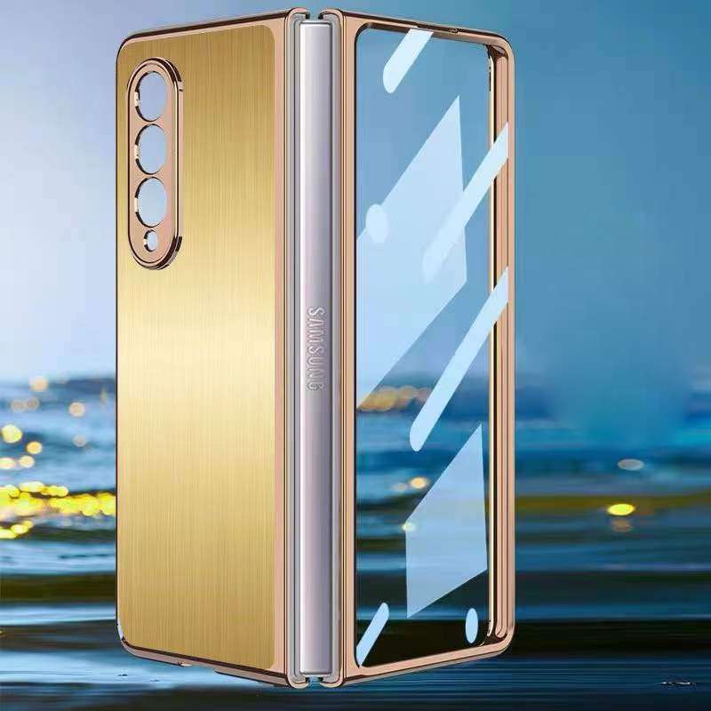 For Samsung Galaxy Z Fold3 5G Electroplated Stainless Steel Phone Case(Silver)