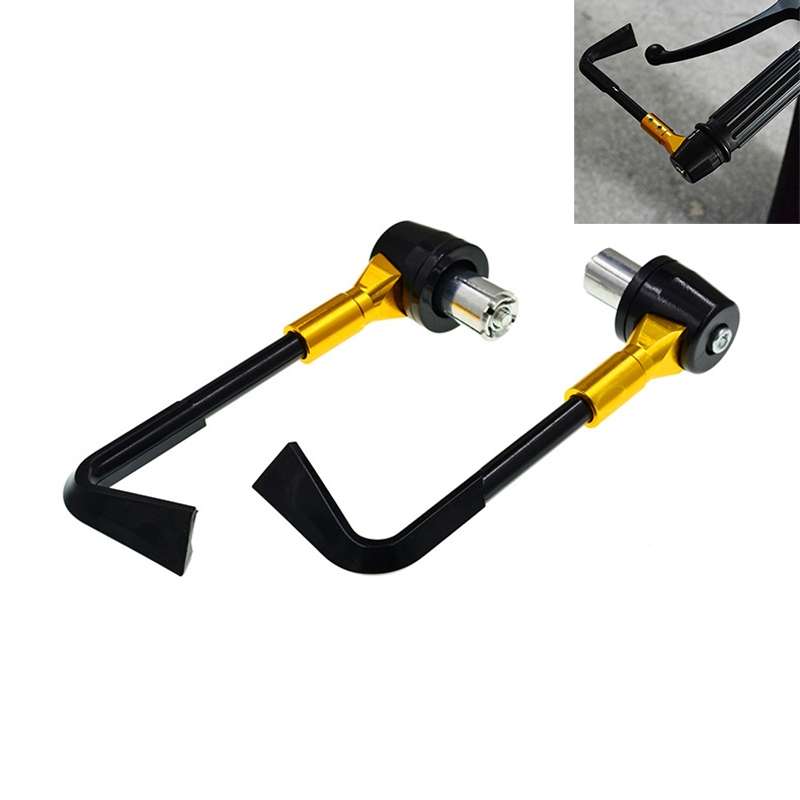 2 PCS Universal 22mm Shockproof Protection Rod CNC Horn Shape Handbrake Motorcycle Modification Acce