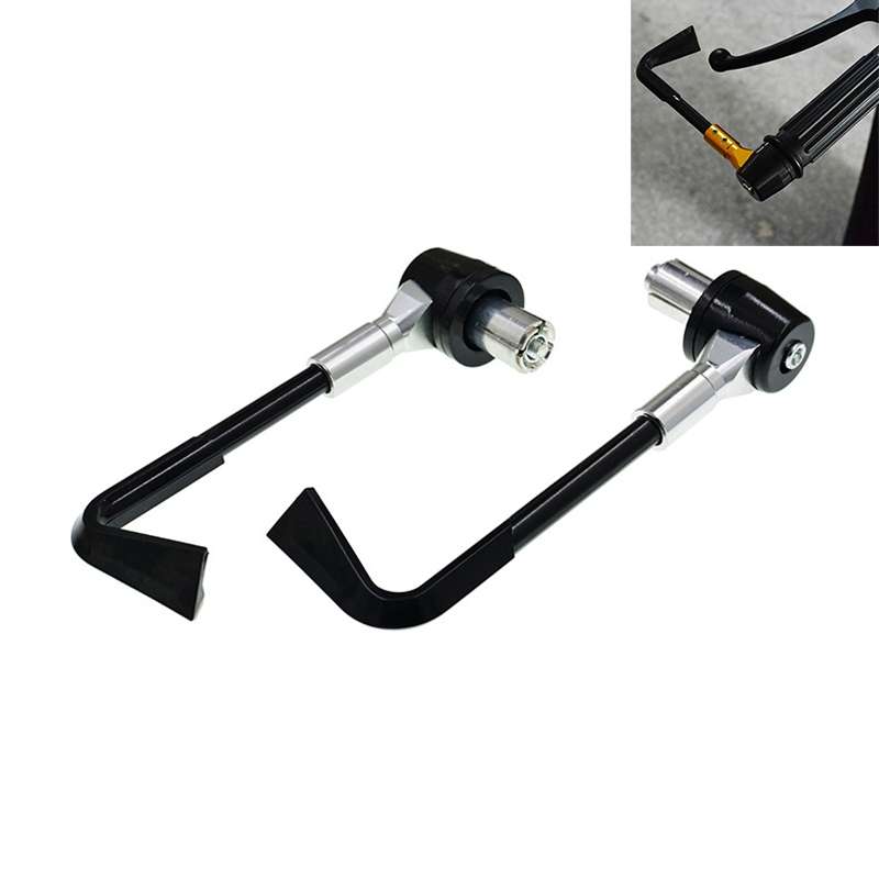 2 PCS Universal 22mm Shockproof Protection Rod CNC Horn Shape Handbrake Motorcycle Modification Acce