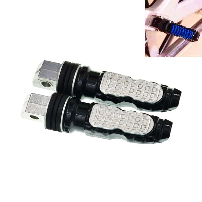 Universal Motor Bike Footpegs Foot Rests Rear Pedals Set Motorcycle Modification Accessories(Silver)