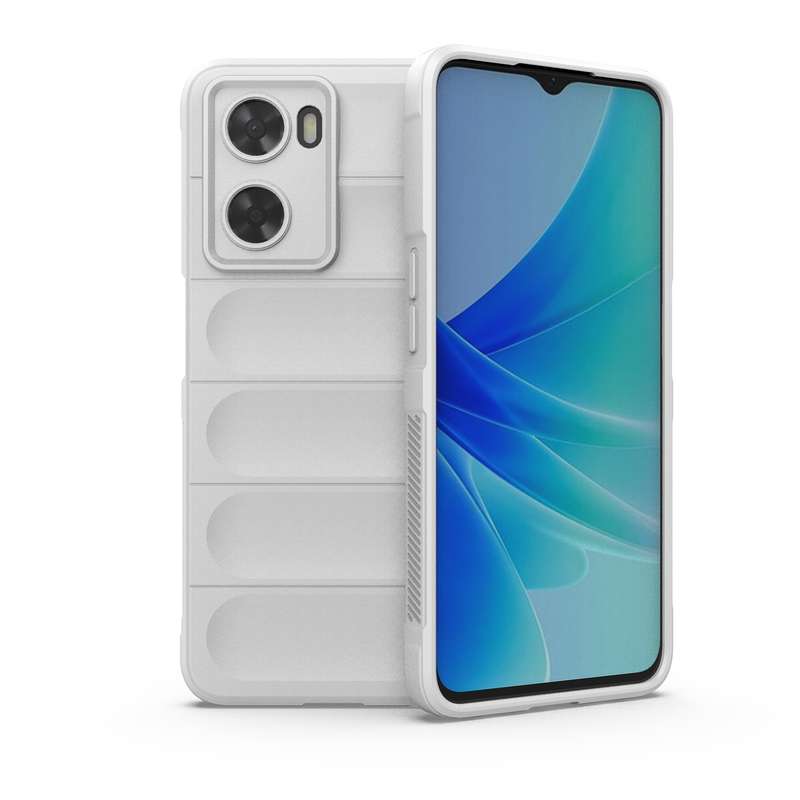 For OPPO A57 4G Global Magic Shield TPU + Flannel Phone Case(Black)