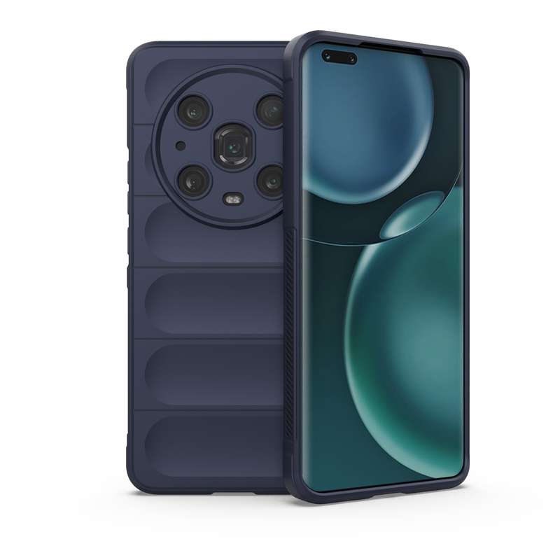 For Honor Magic4 Pro Magic Shield TPU + Flannel Phone Case(Black)