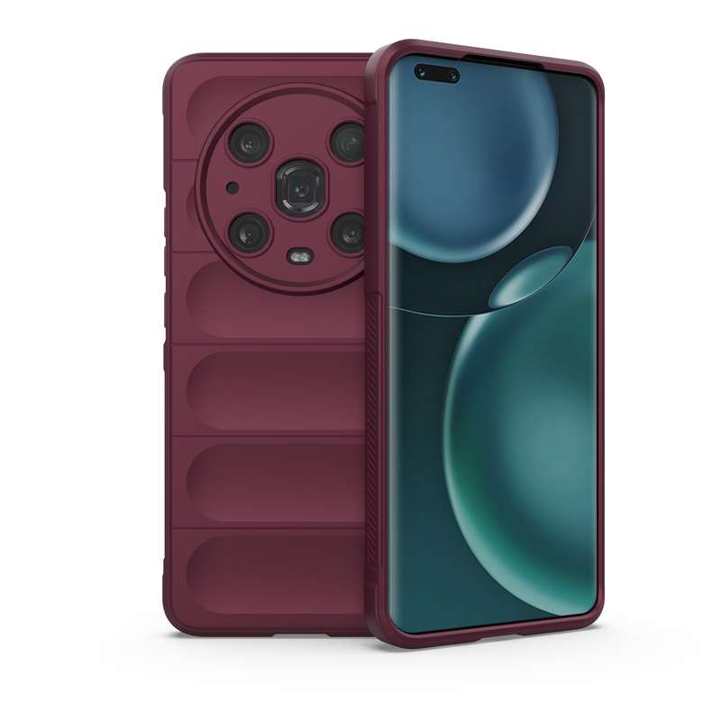 For Honor Magic4 Pro Magic Shield TPU + Flannel Phone Case(Black)