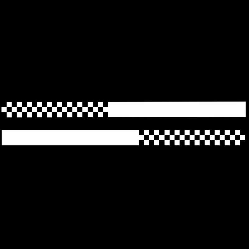 2 PCS/Set D-282 Waistline Pattern Car Modified Decorative Sticker(Blue)