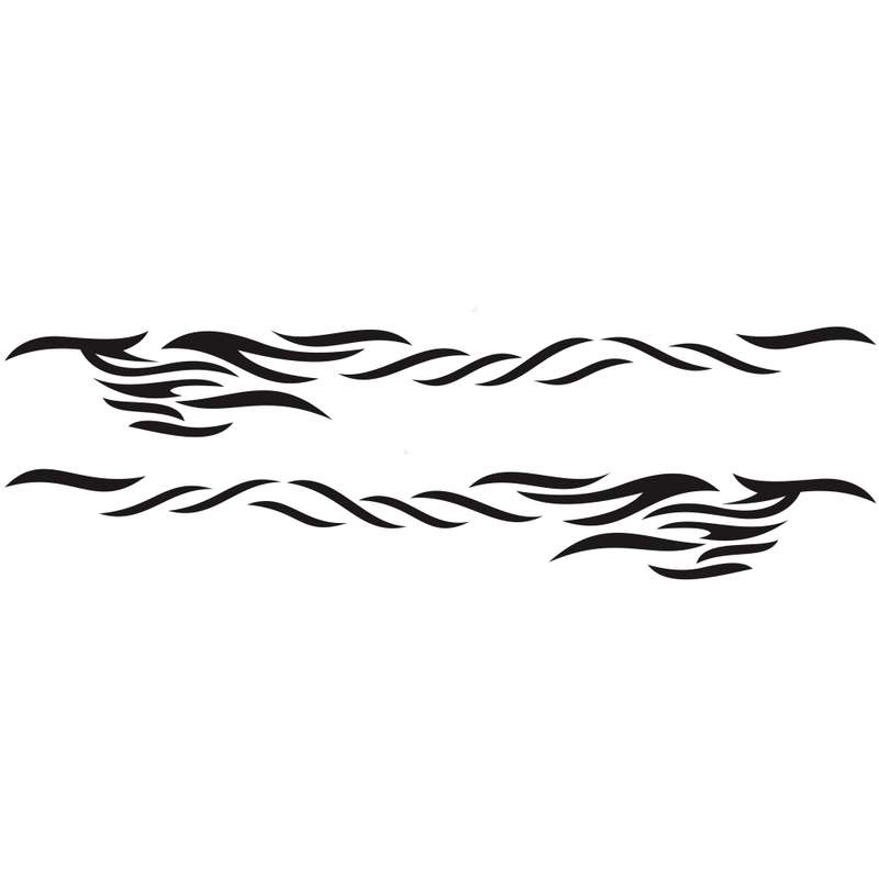 2 PCS/Set D-369 Totem Pattern Car Decorative Sticker(Black)